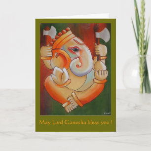 Greeting card with Lord Ganesha