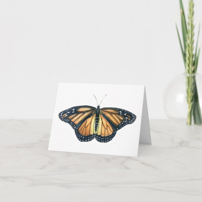 Greeting Card with Monarch butterfly design (Front)