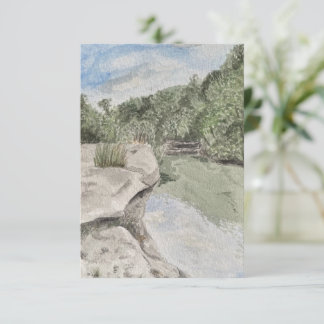 Greeting card with nature scene
