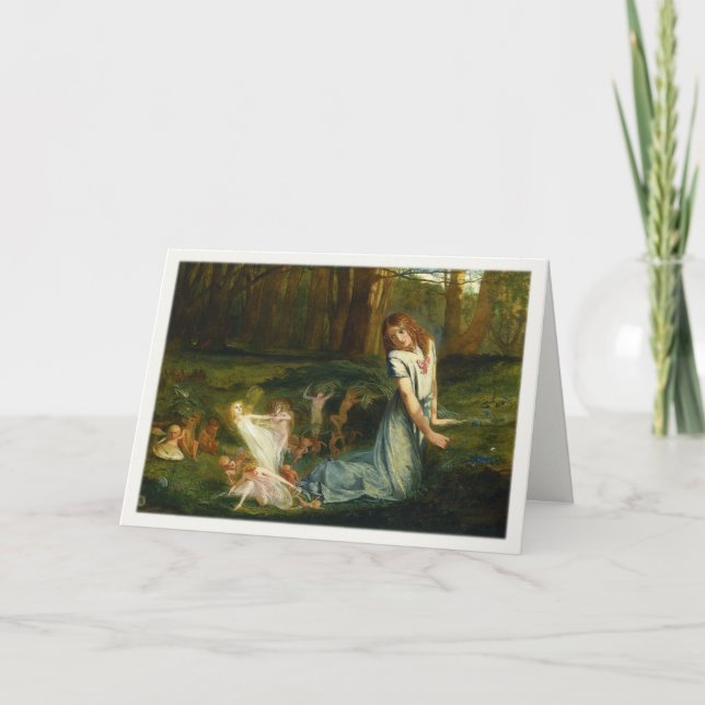Greeting Card With Painted Fairies In The Woods (Front)