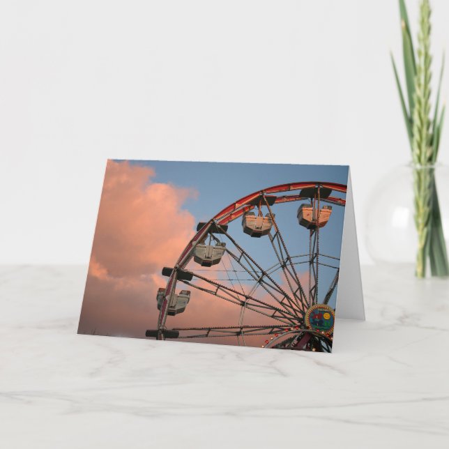 Greeting card with photo of ferris wheel (Front)