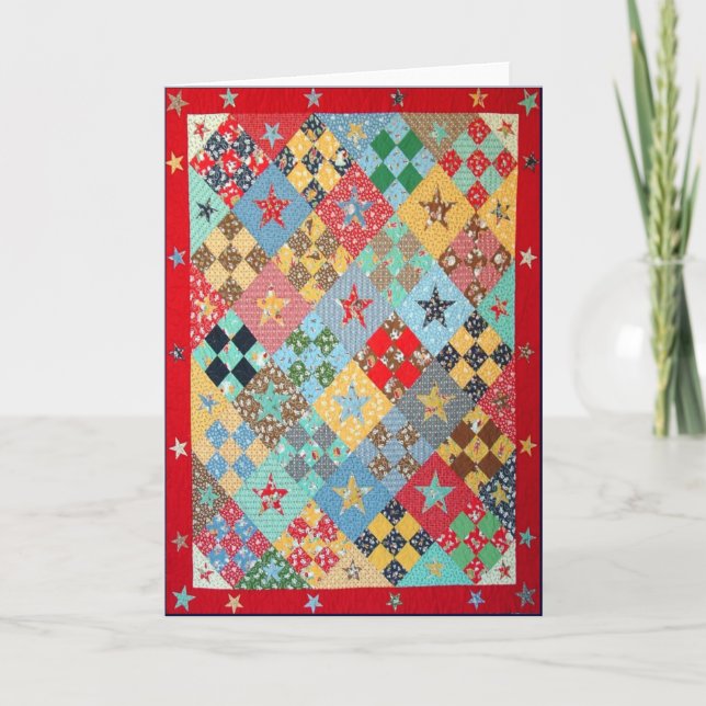 Greeting Card with Photo of Handmade Quilt (Front)