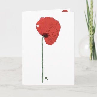 Greeting Card with Poppy