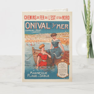 Greeting Card with Summer Poster Print from France