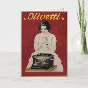 Greeting Card with Vintage Ad Print from Italy