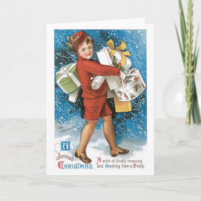 Greeting Card with Vintage Image (Front)