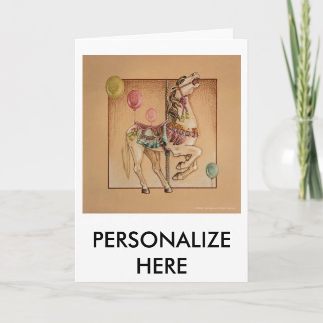 Greeting Cards - Happy Horse Carousel (Front)
