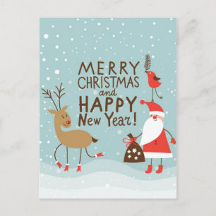 Greeting Christmas and New Year card