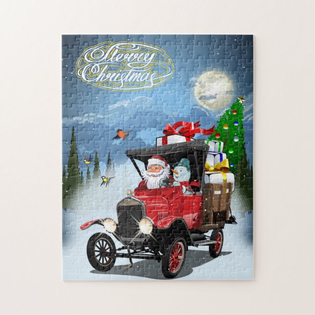 Greeting Christmas Card Jigsaw Puzzle (Vertical)