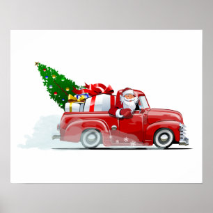 Greeting Christmas Card Poster