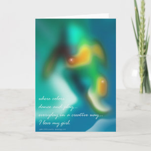Greeting For My Girl by Gregory Gallo Card