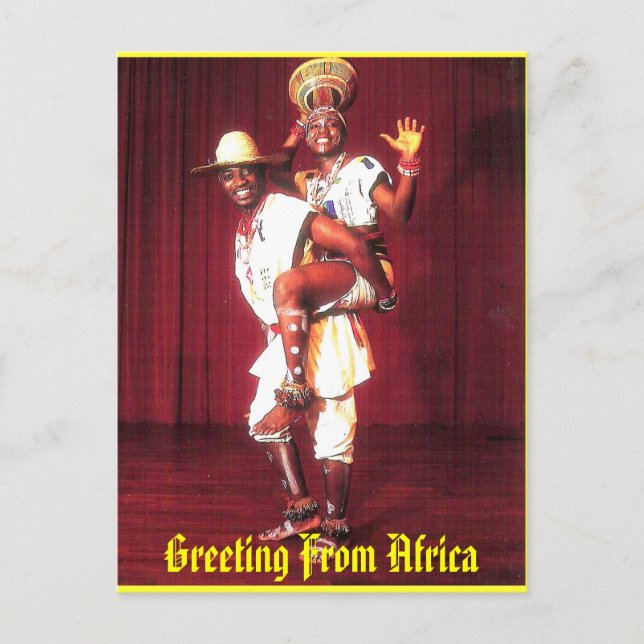 GREETING FROM AFRICA(Design by Mojisola Gbadamosi) Postcard (Front)