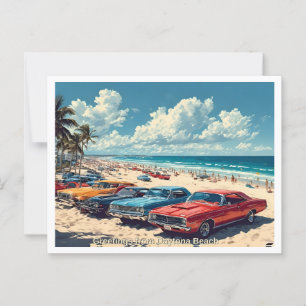 Greeting from Daytona Beach, Illustration 1960s  Postcard