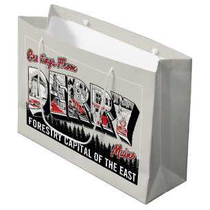 Greeting From Derry Maine Large Gift Bag