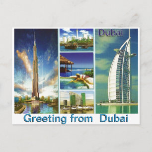Greeting from Dubai by Mojisola A Gbadamosi Postcard
