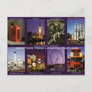 GREETING FROM LONDON, ENGLAND POSTCARD BY MOJISOLA