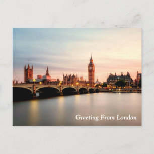 greeting from london postcard