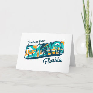 Greeting from Miami Florida Card