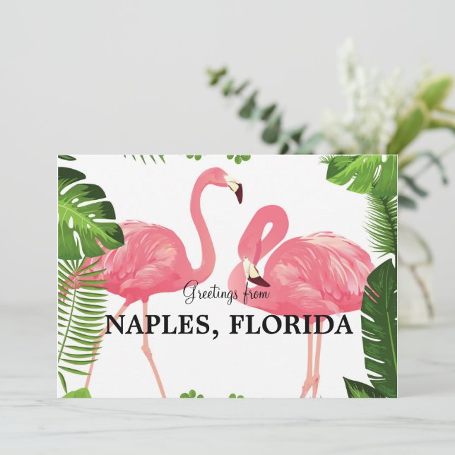 Greeting from Naples, FL Card (Standing Front)