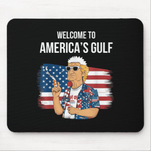 Greeting From The Gulf Beach Of America Patriotic Mouse Mat