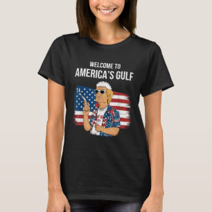 Greeting From The Gulf Beach Of America Patriotic T-Shirt