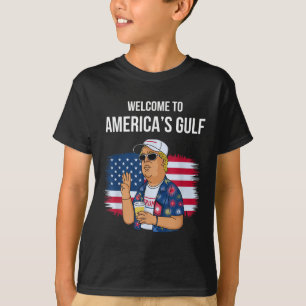 Greeting From The Gulf Beach Of America Patriotic T-Shirt
