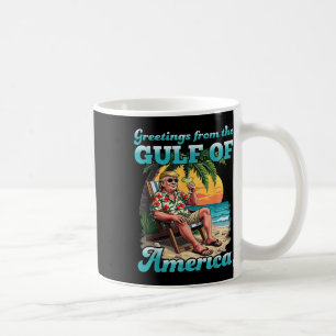 Greeting From The Patriotic Gulf Of Usa America Coffee Mug