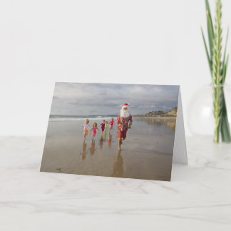 Greeting Inside Santa Runs For His LIfe! Holiday Card