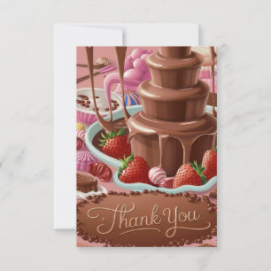 Greeting Pretty Chocolate thank you card
