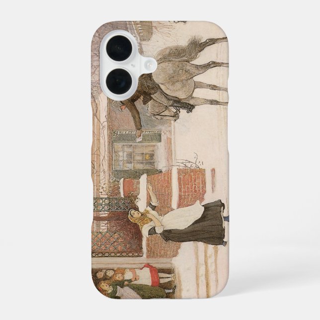 Greeting the Postman by Robert Walker Macbeth iPhone 16 Case (Back)