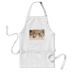 Greeting the Postman by Robert Walker Macbeth Standard Apron