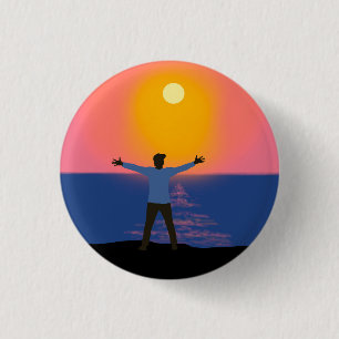 Greeting to the Sun 3 Cm Round Badge