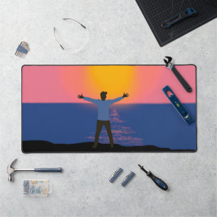 Greeting to the Sun   Desk Mat