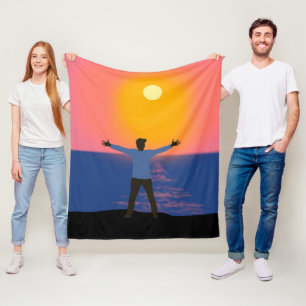 Greeting to the Sun Fleece Blanket