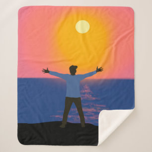 Greeting to the Sun Sherpa Blanket