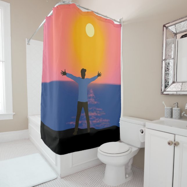 Greeting to the Sun   Shower Curtain (In Situ)