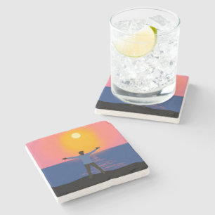 Greeting to the Sun Stone Coaster