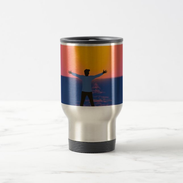 Greeting to the Sun  Travel Mug (Center)