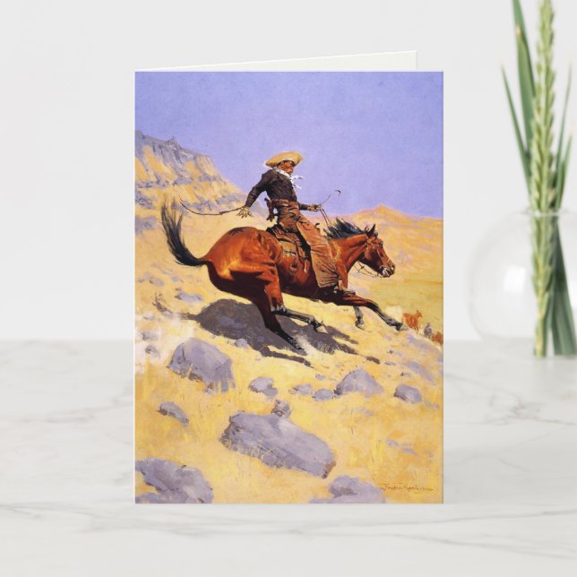 Greetingcard With Frederic Remington Painting Card (Front)