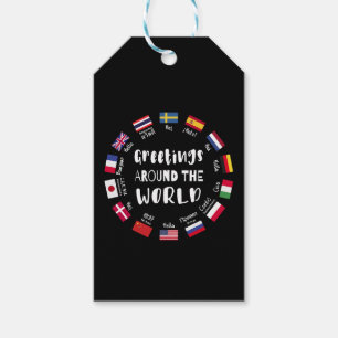 Greetings around the world - Hello in all language Gift Tags