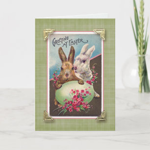 Greetings at Easter Vintage Reproduction Holiday Card