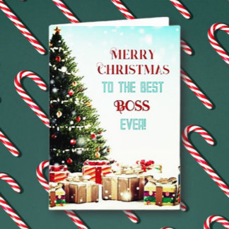 Greetings! Best Boss Merry Christmas Card
