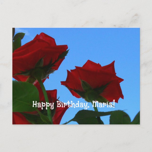 greetings birthday flat card (Front)