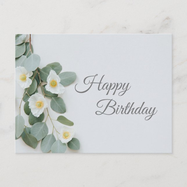 Greetings Card Flower Happy Birthday (Front)