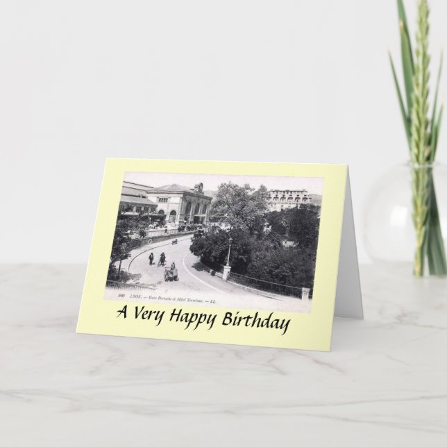 Greetings Card - Lyon, France (Gare Perrache) (Front)