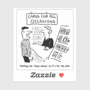 Greetings Card Shop Cartoon.