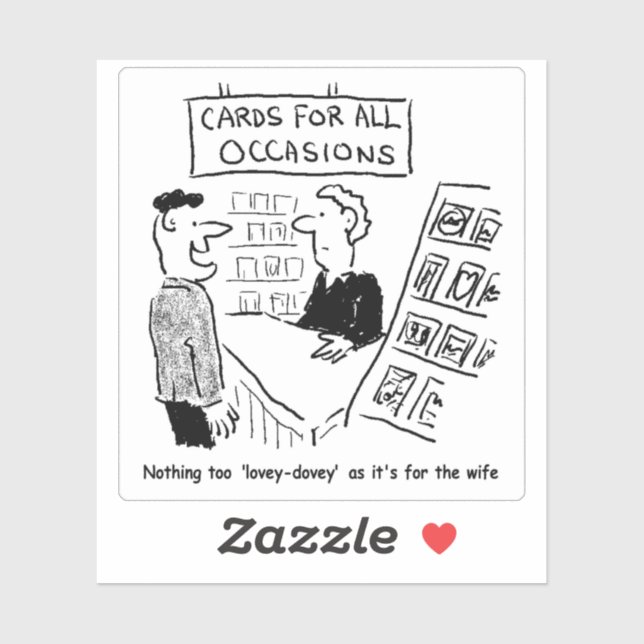 Greetings Card Shop Cartoon. (Sheet)
