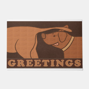 Greetings Dog Lover, gift For Family Doormat