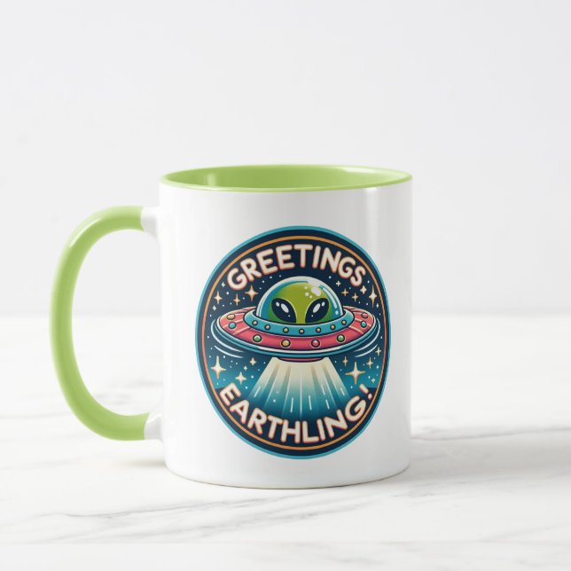 Greetings Earthling Mug (Left)