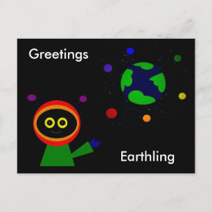 GREETINGS EARTHLING POSTCARD